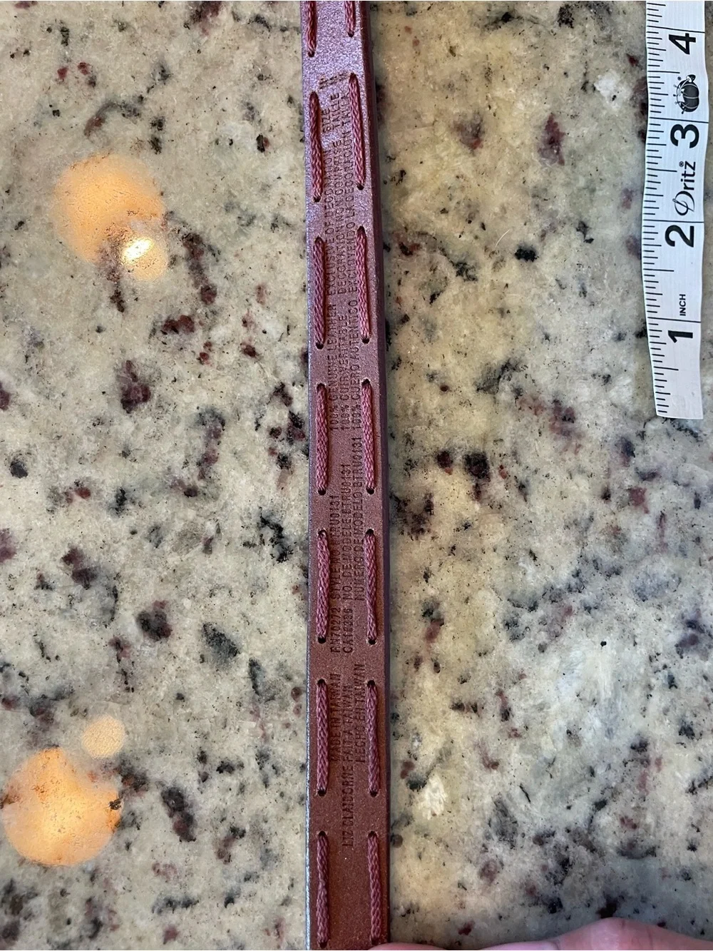 New women’s Brown Leather Belt with Contrast Stitching 29”-33” M